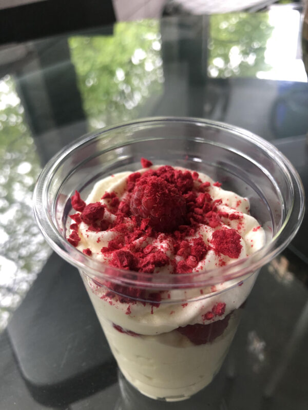 White Chocolate and Raspberry Mousse