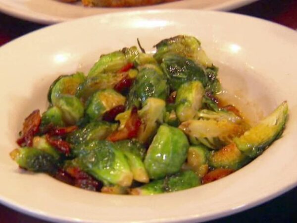 Bacon braised Brussels sprouts